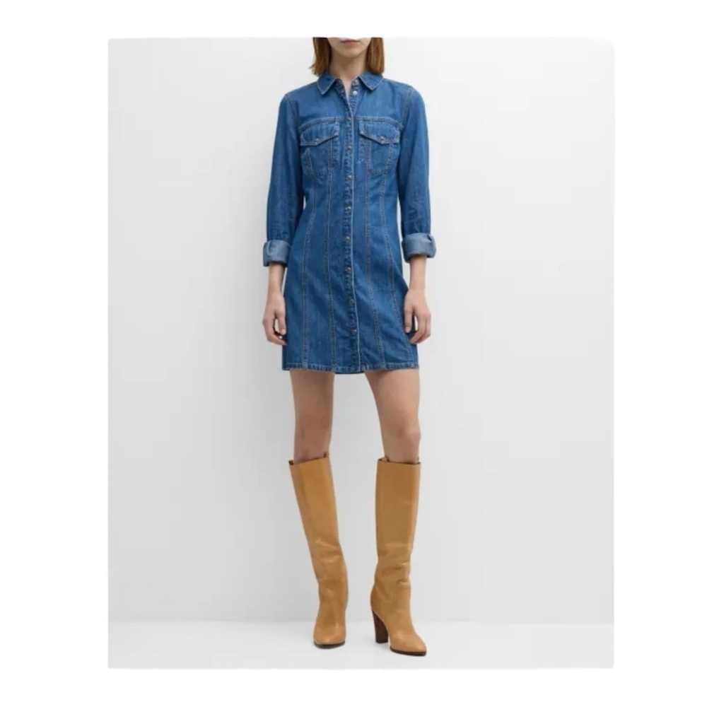 Veronica Beard Denim Tami Mini Shirtdress NWT